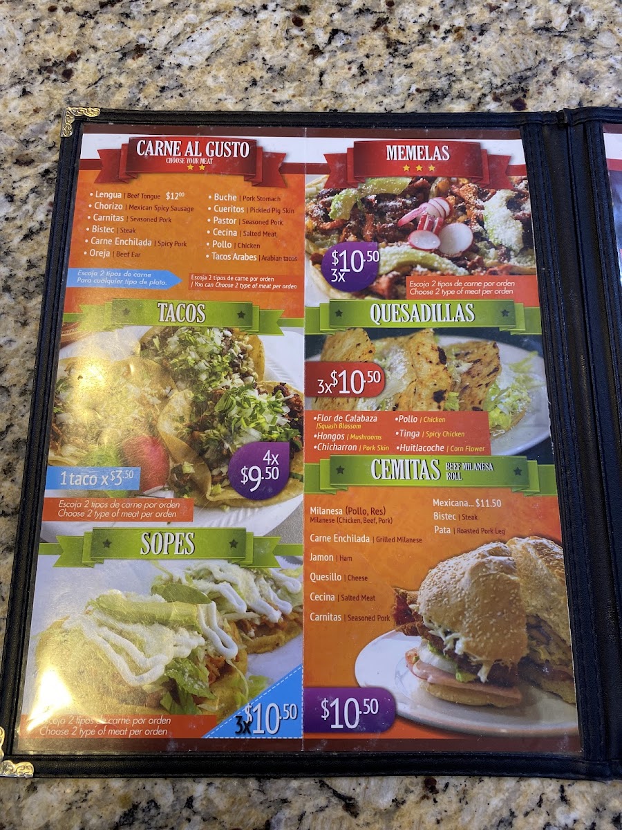 Taqueria Mexicana Menu - Image 2
